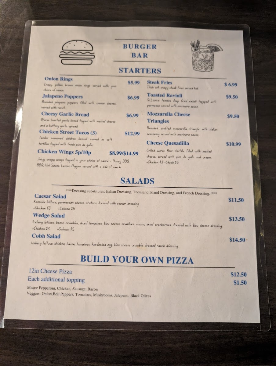 Underground Burger Bar Photo Menu 2