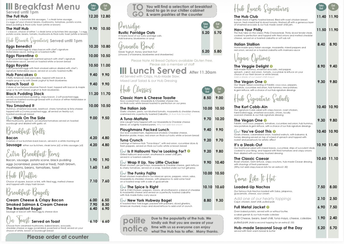 The Hub Photo Menu 3