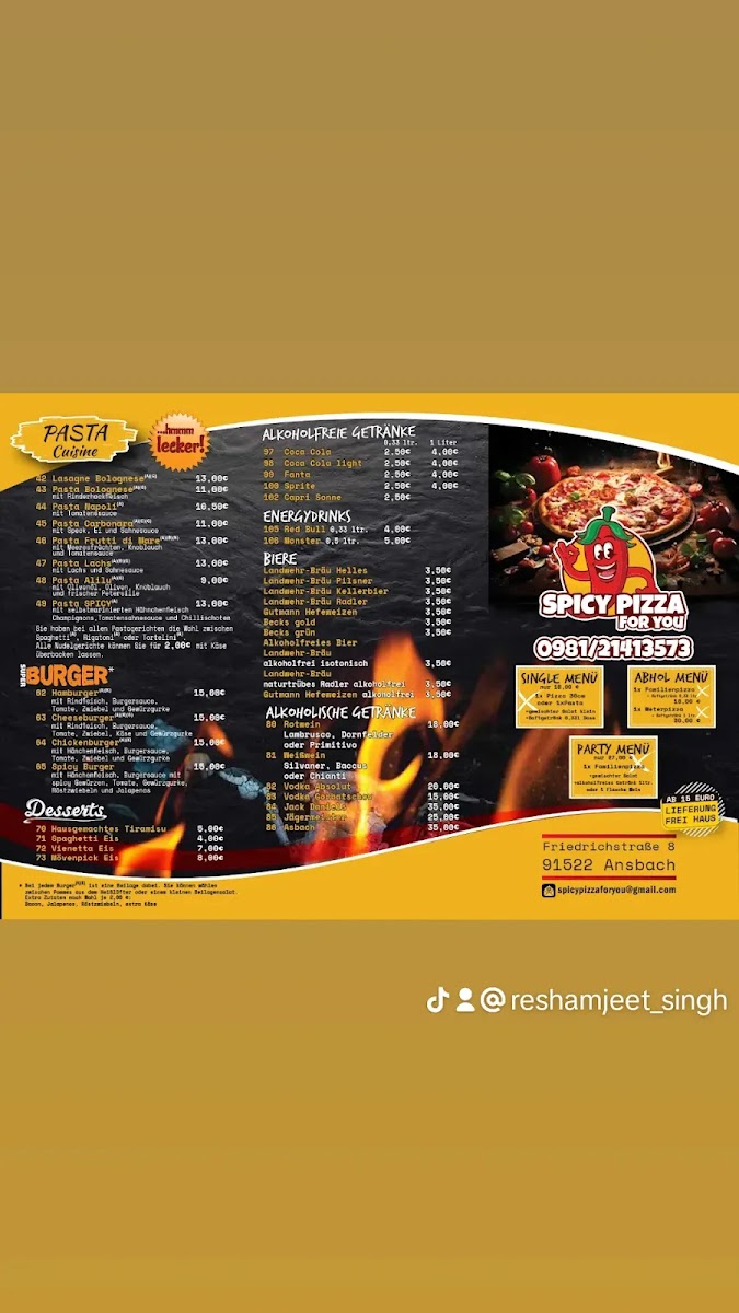 Spicy Pizza For you Photo Menu 3