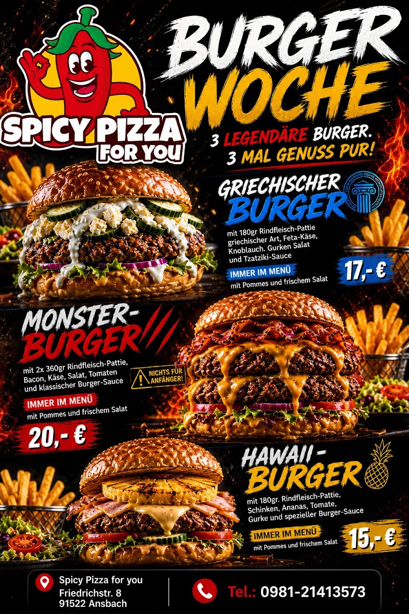 Spicy Pizza For you Photo Menu 5