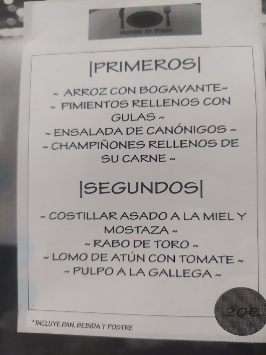 Meson El Pase Photo Menu 1