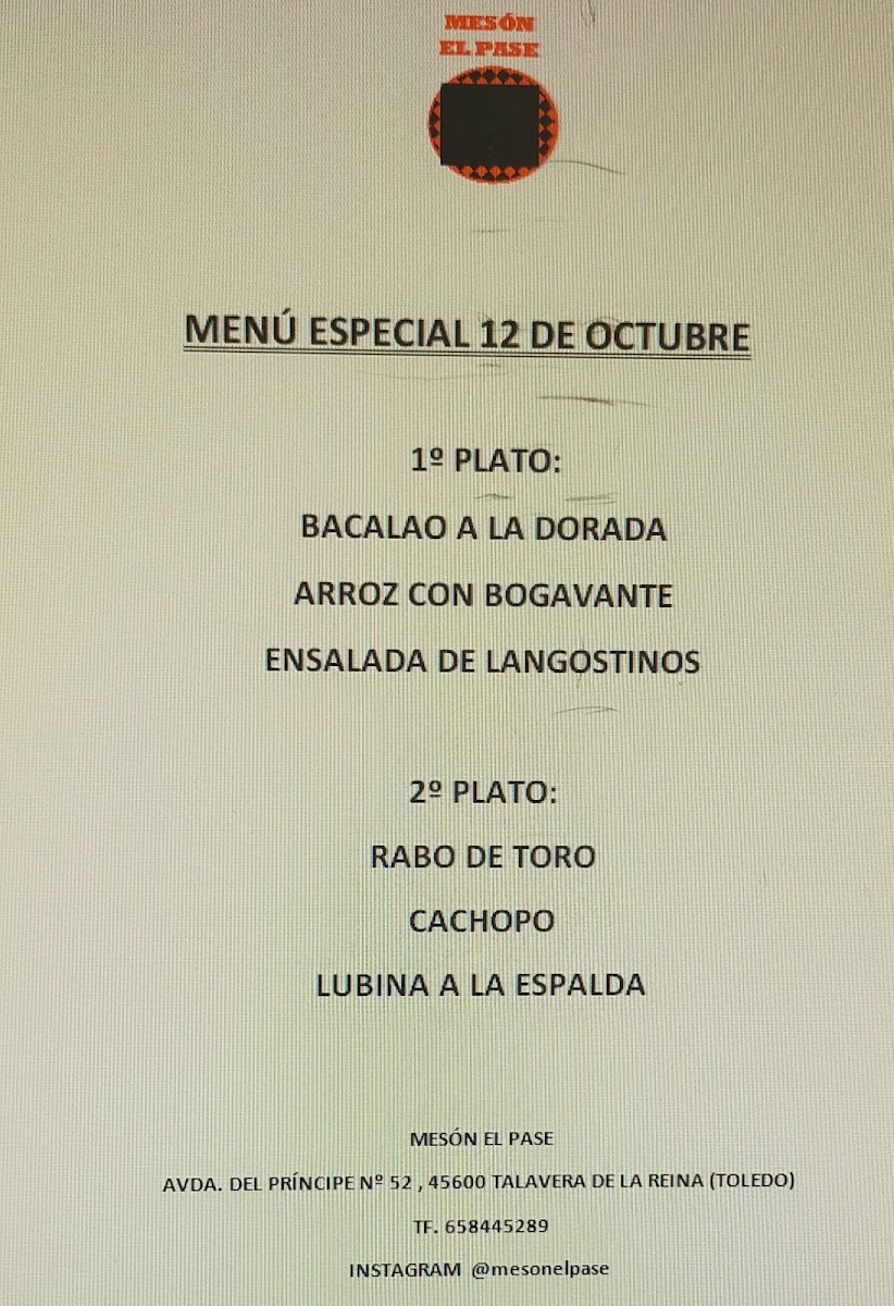 Meson El Pase Photo Menu 3