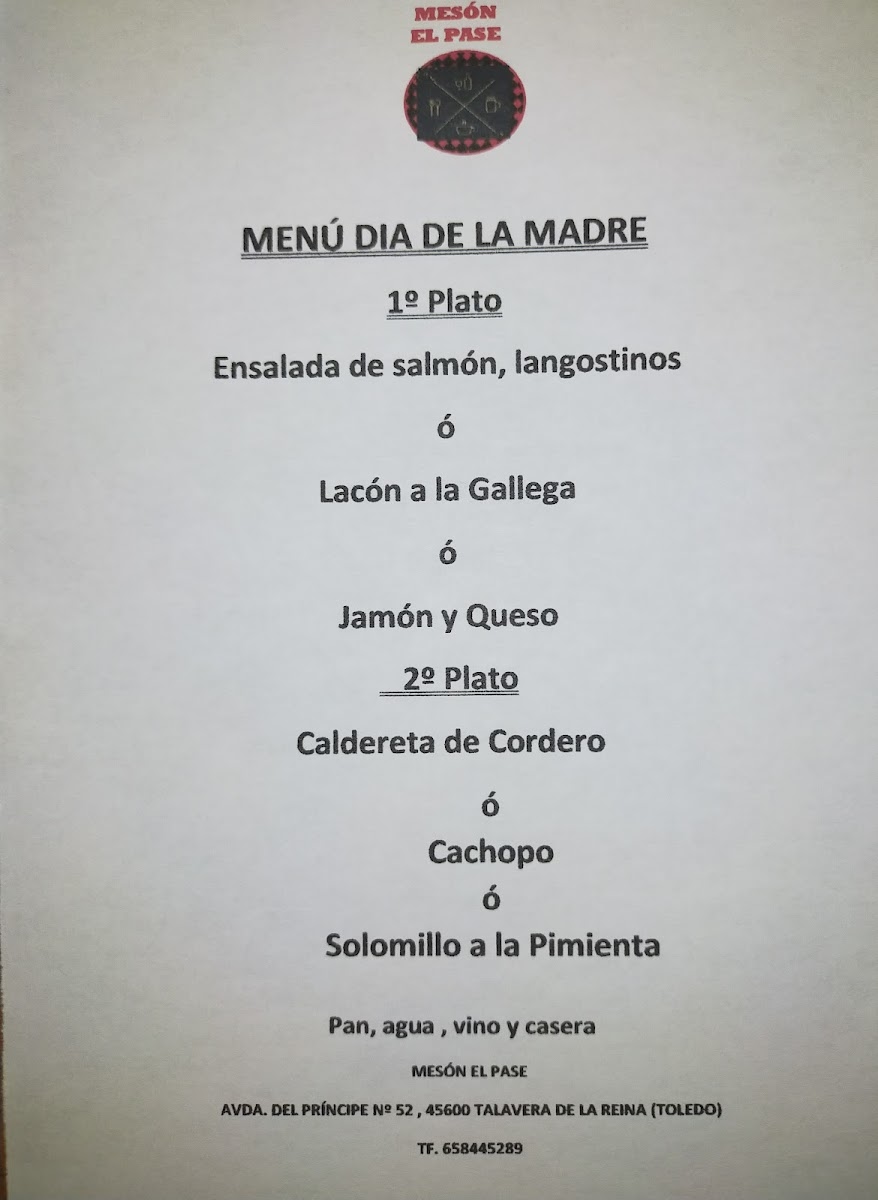 Meson El Pase Photo Menu 5