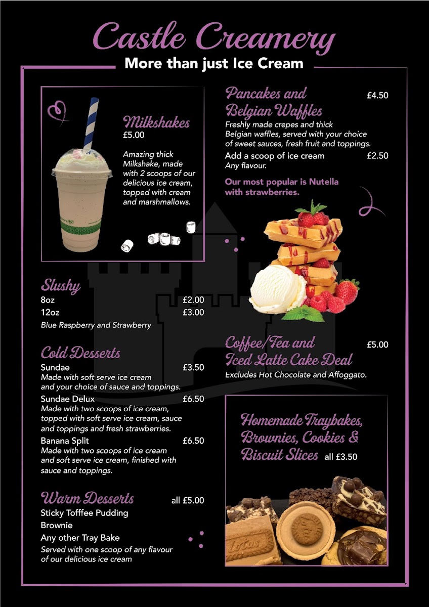 Castle Creamery Photo Menu 2