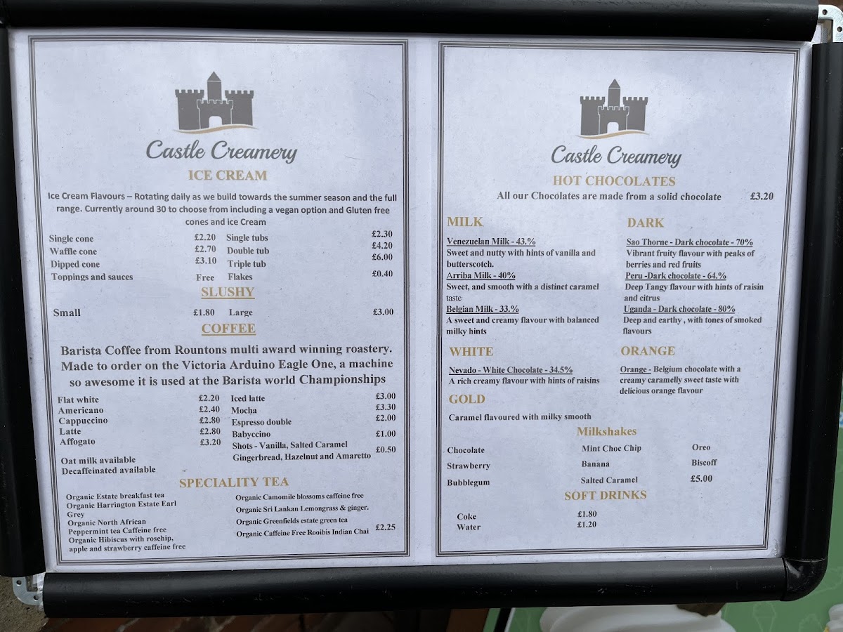 Castle Creamery Photo Menu 4