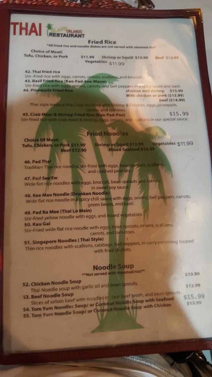 Thai Island Orlando Photo Menu 10