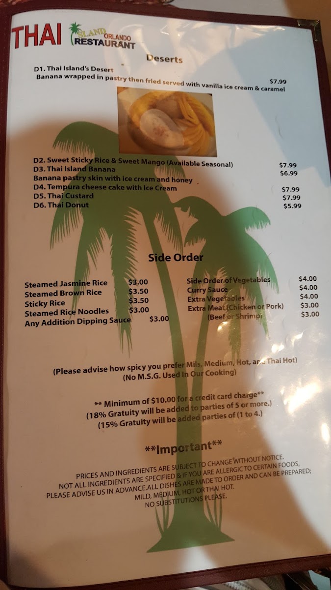 Thai Island Orlando Photo Menu 6