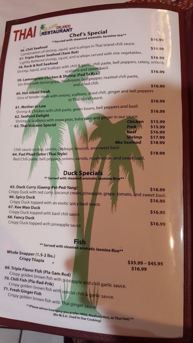 Thai Island Orlando Photo Menu 7
