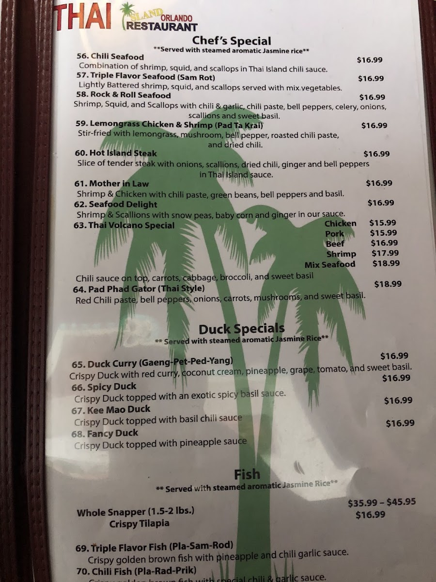 Thai Island Orlando Photo Menu 9