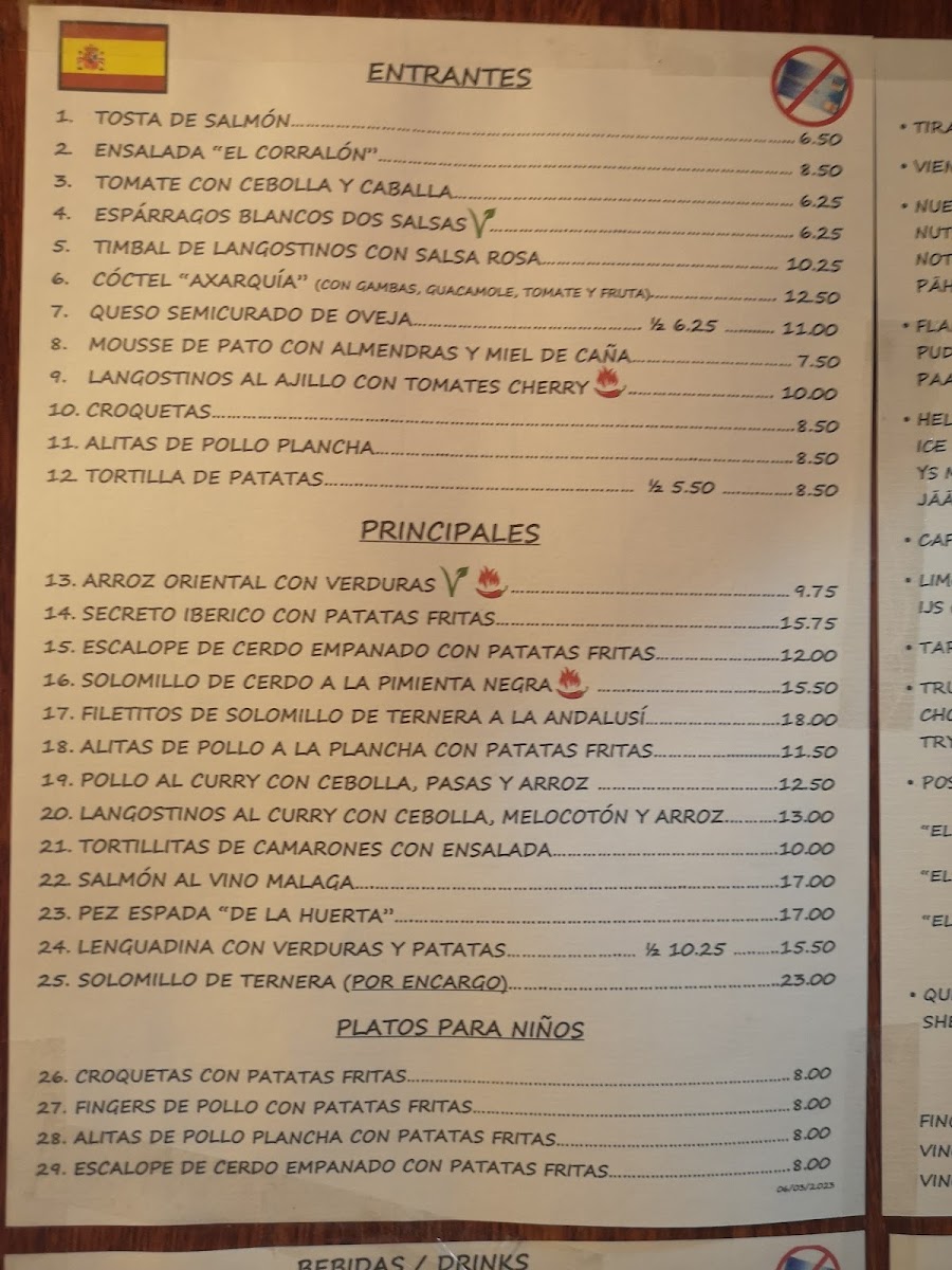 Restaurante El Corralón Photo Menu 2