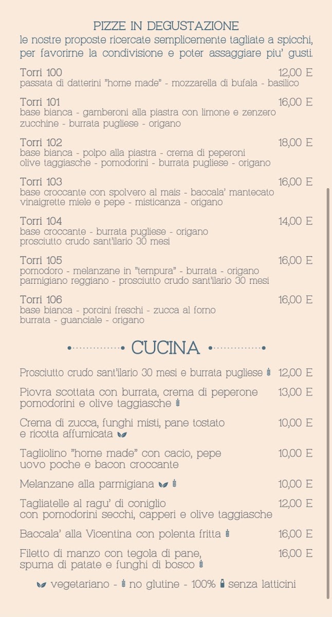 Le Torri Pizzeria Ristorante Rubano Photo Menu 3
