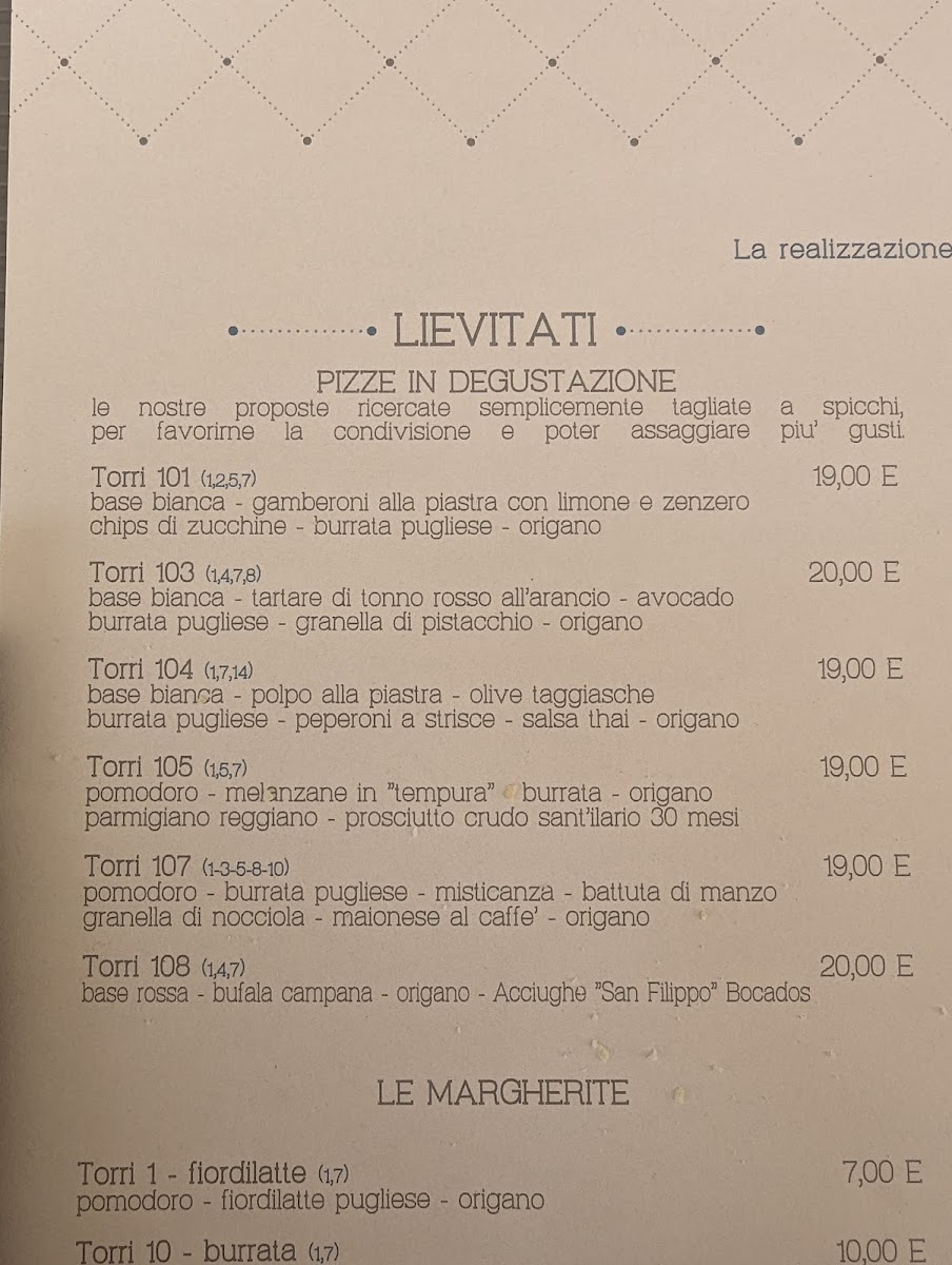 Le Torri Pizzeria Ristorante Rubano Photo Menu 5