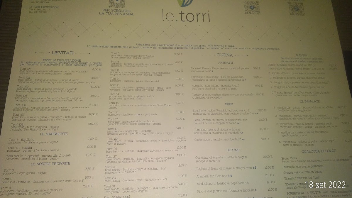 Le Torri Pizzeria Ristorante Rubano Photo Menu 8