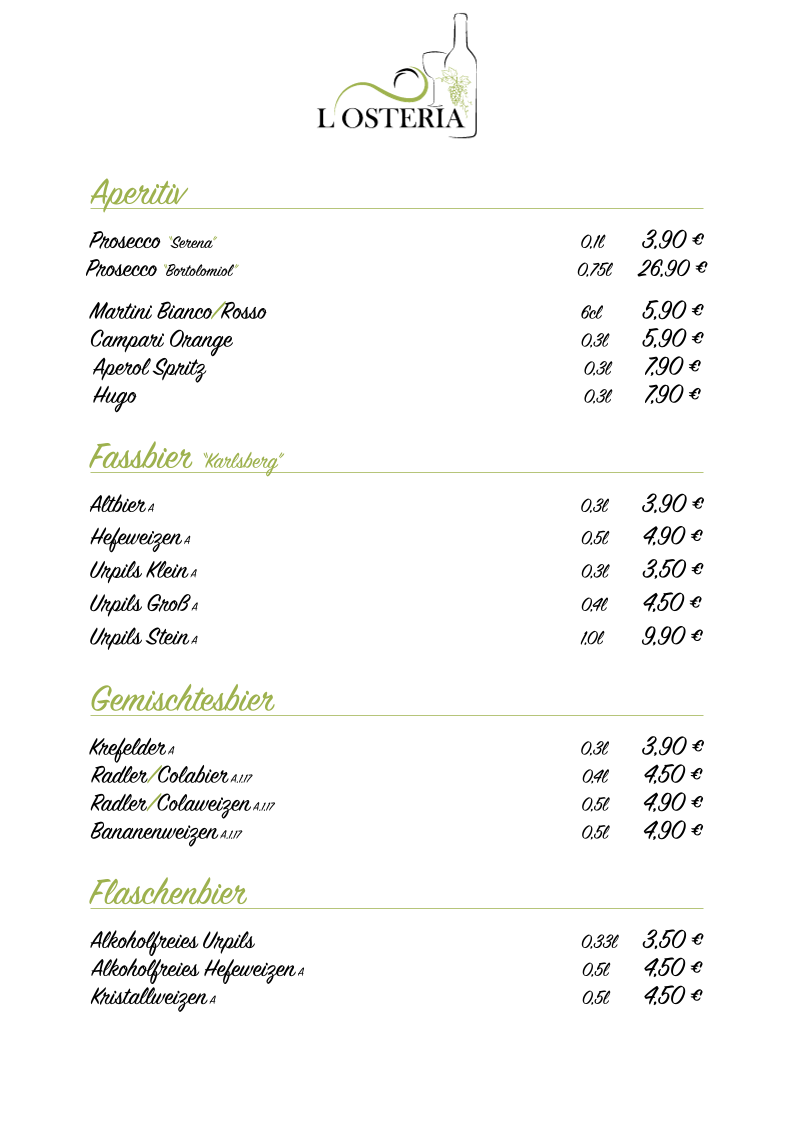 l´Osteria Photo Menu 3