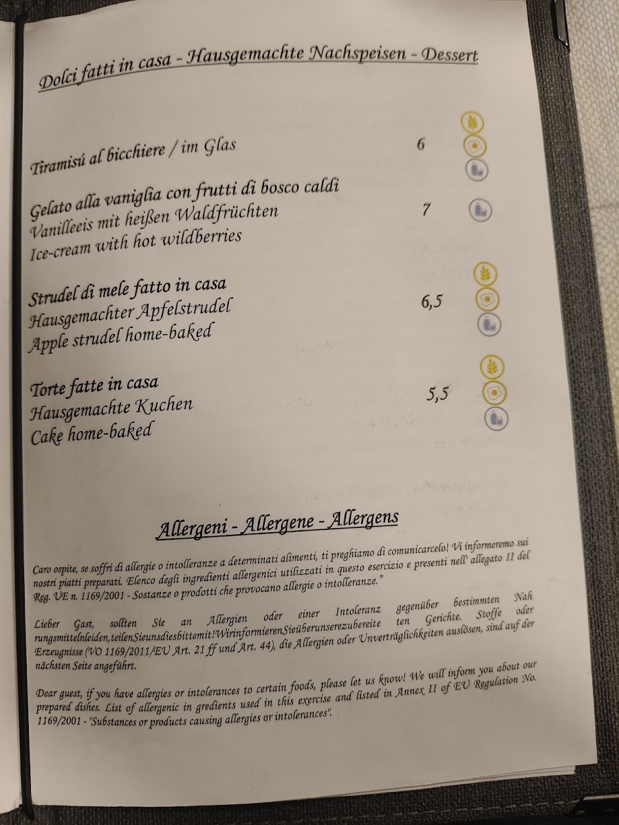 Ristorante Laurin Carezza Photo Menu 5