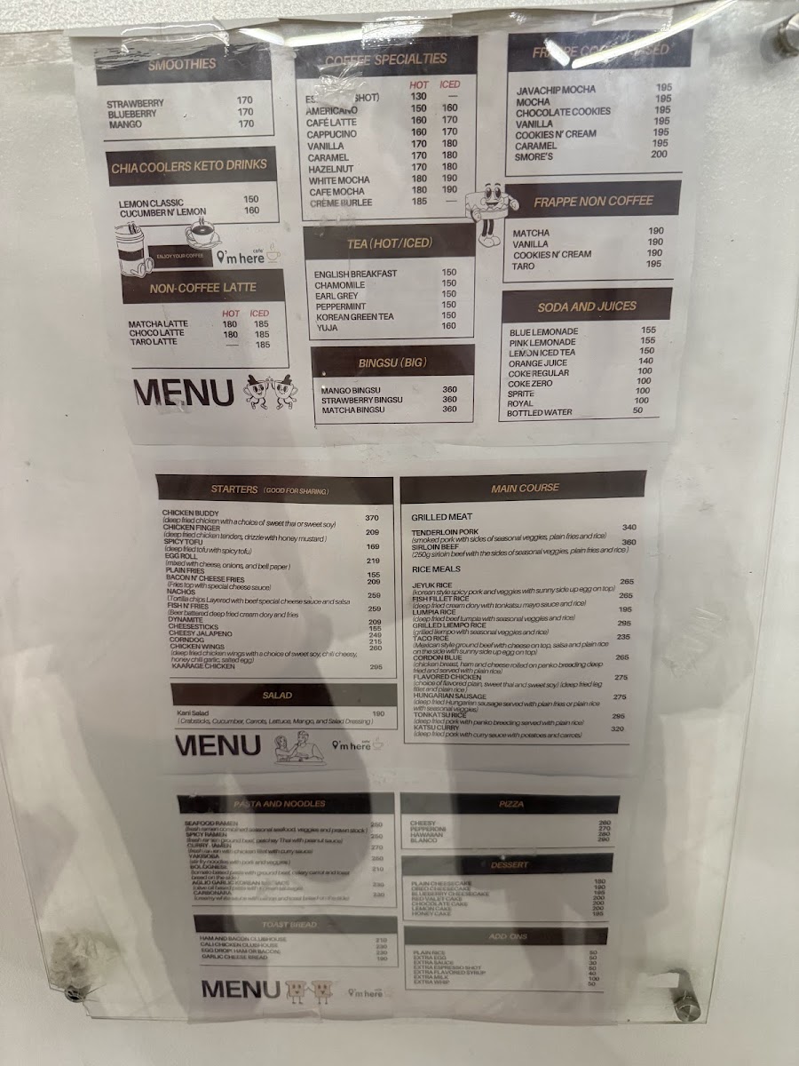 Cafe I'm Here Photo Menu 3