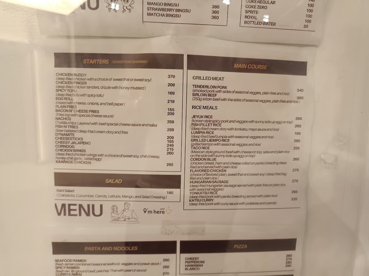 Cafe I'm Here Photo Menu 4