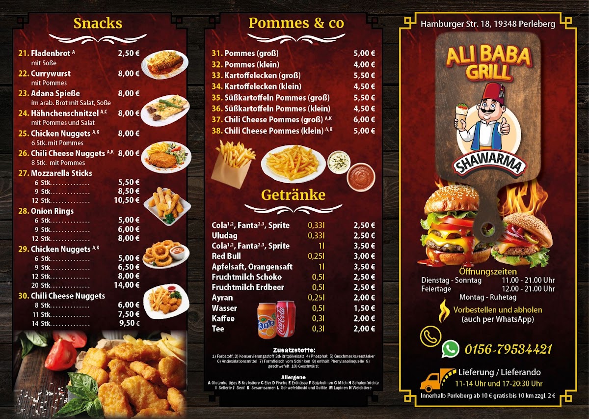 Alibaba Grill Perleberg Photo Menu 1