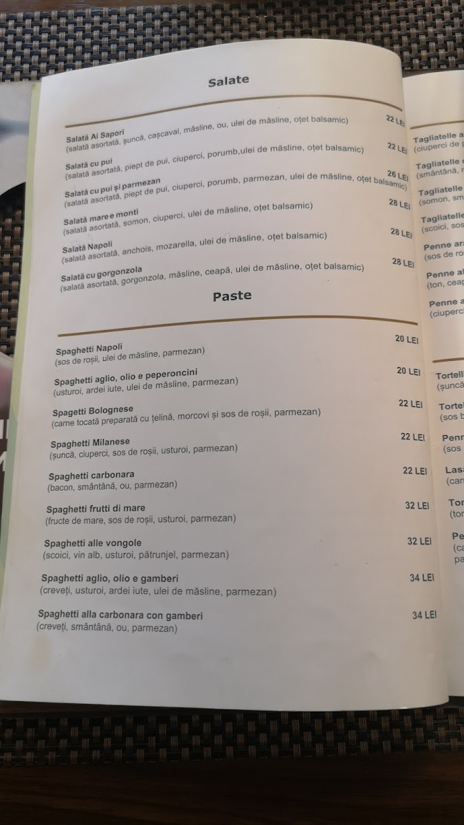 Ai Sapori Photo Menu 10