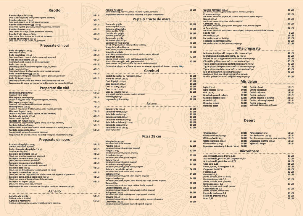 Ai Sapori Photo Menu 2