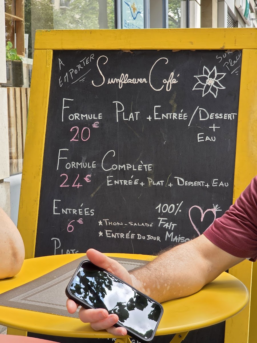 Sunflower Café Photo Menu 1