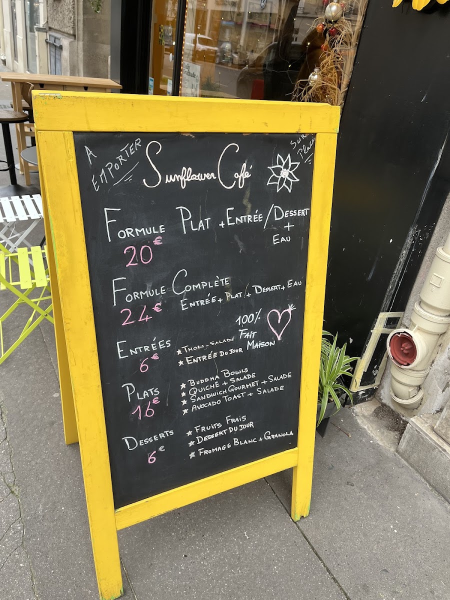 Sunflower Café Photo Menu 2
