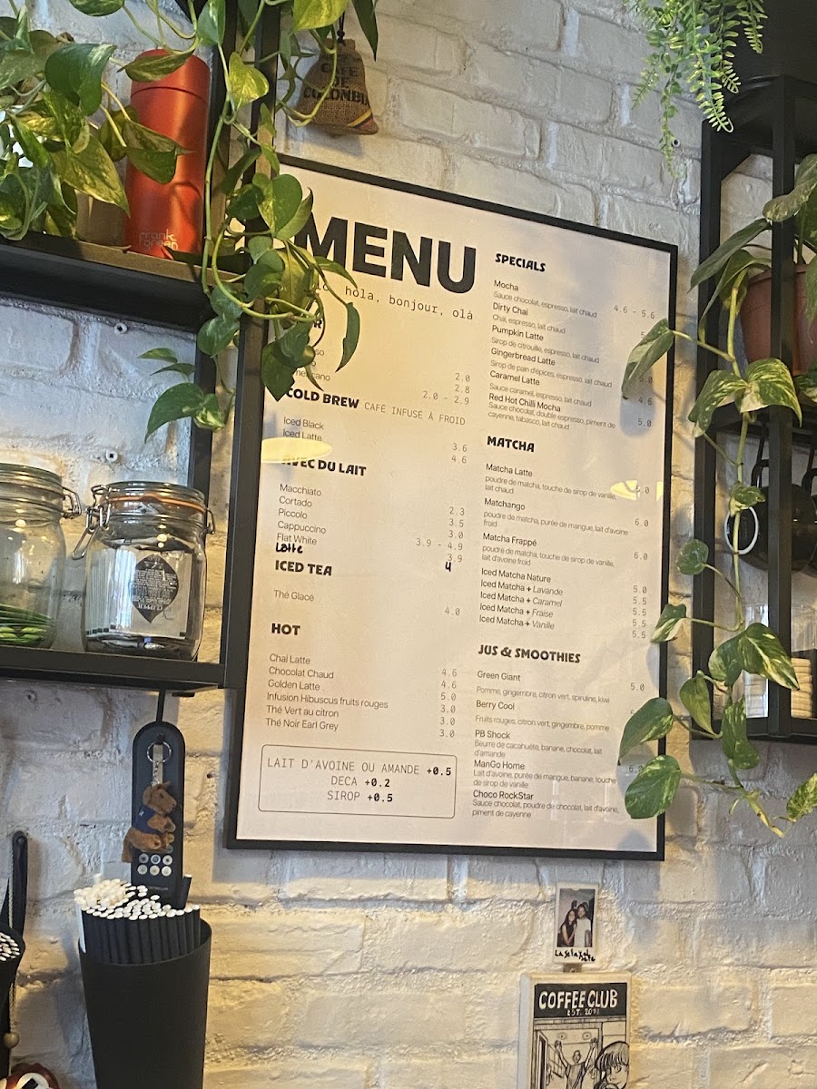 Coffee Club Montpellier Photo Menu 3
