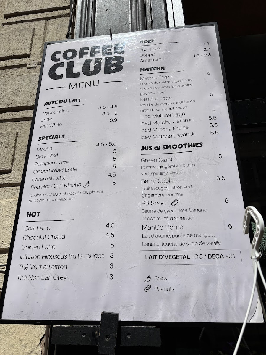 Coffee Club Montpellier Photo Menu 6