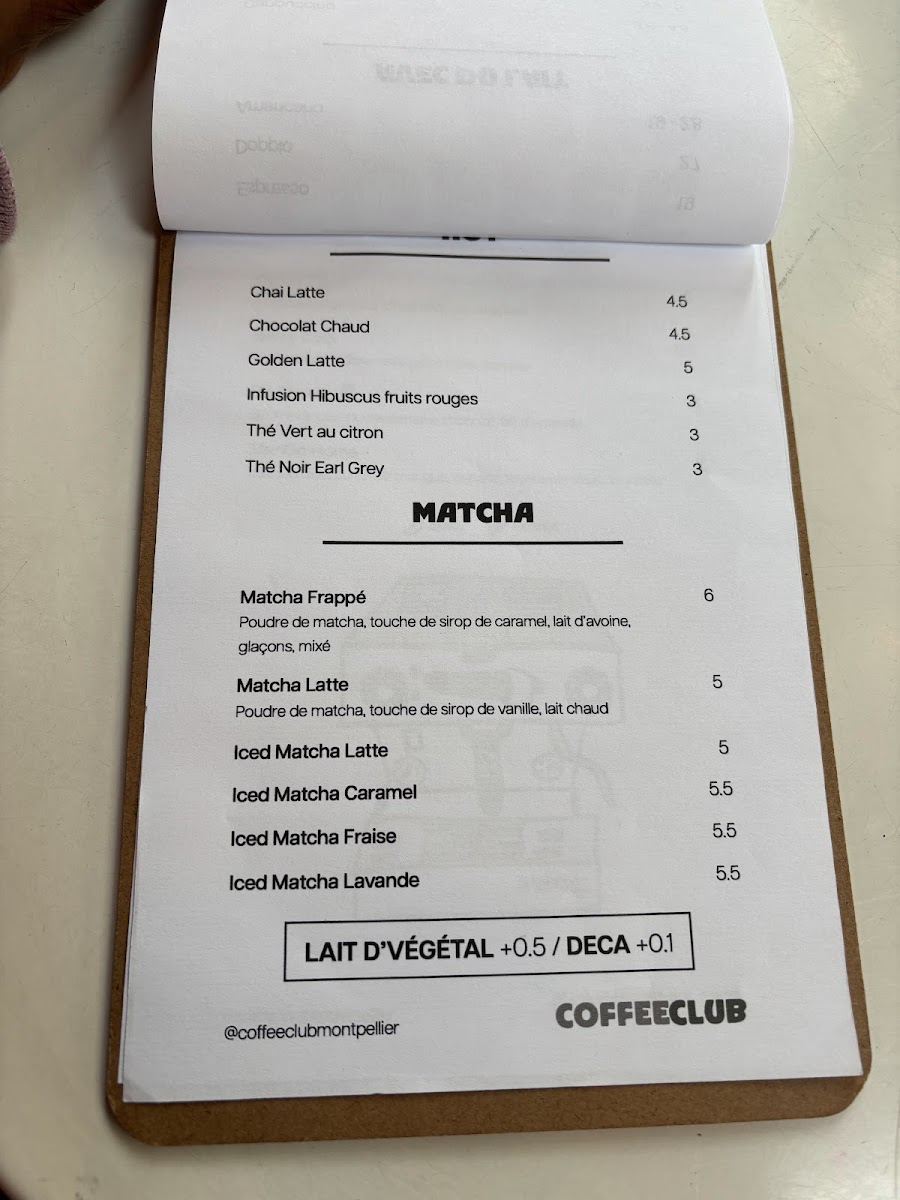 Coffee Club Montpellier Photo Menu 8