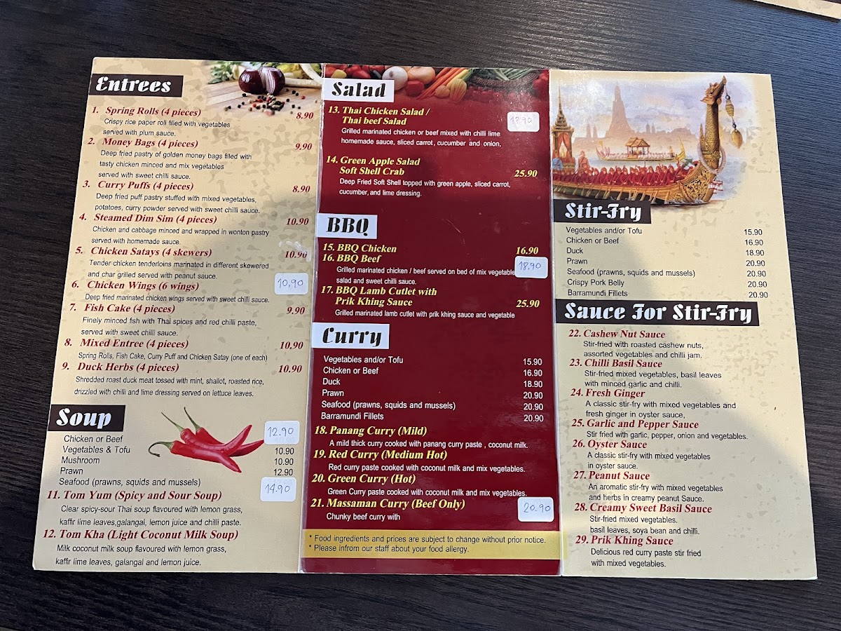 Lugarno Thai Restaurant Photo Menu 3
