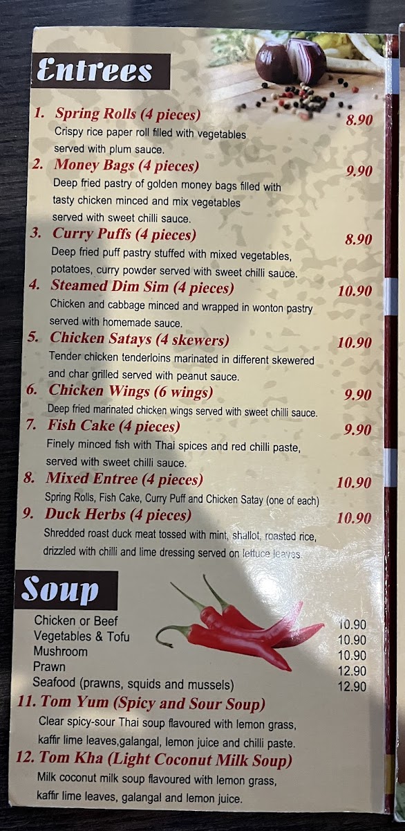 Lugarno Thai Restaurant Photo Menu 6