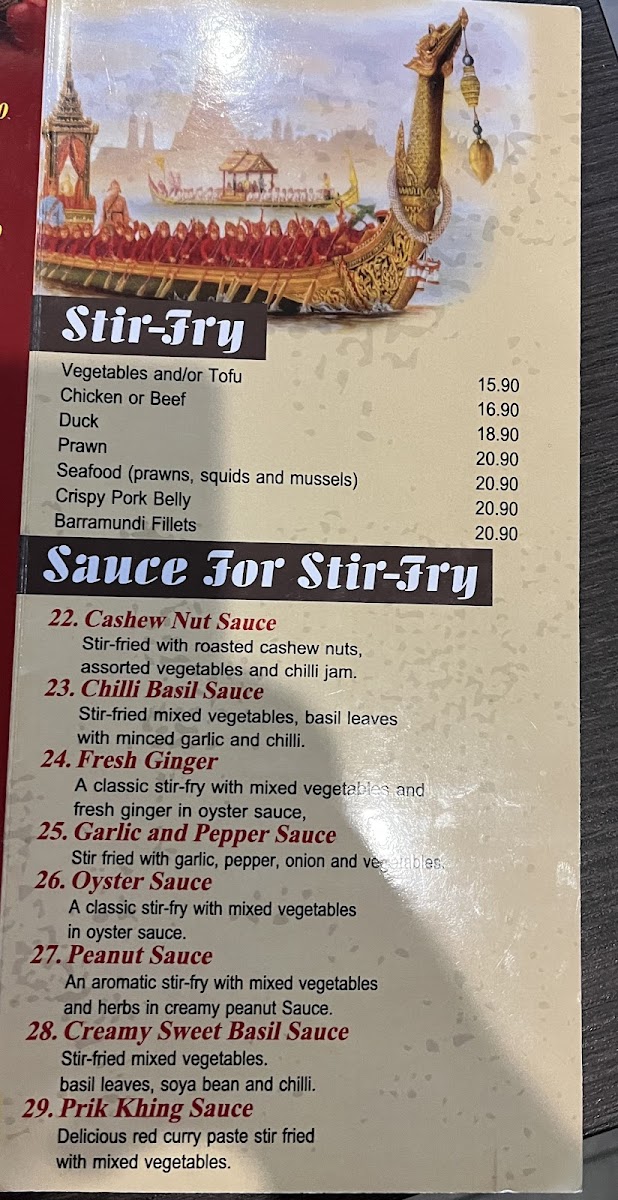 Lugarno Thai Restaurant Photo Menu 7