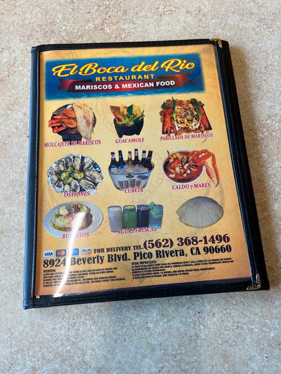 El Boca del Rio Restaurant Photo Menu 3
