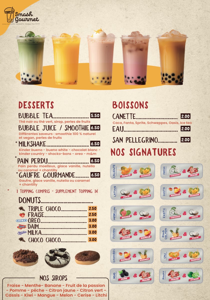 Smash Gourmet Photo Menu 2