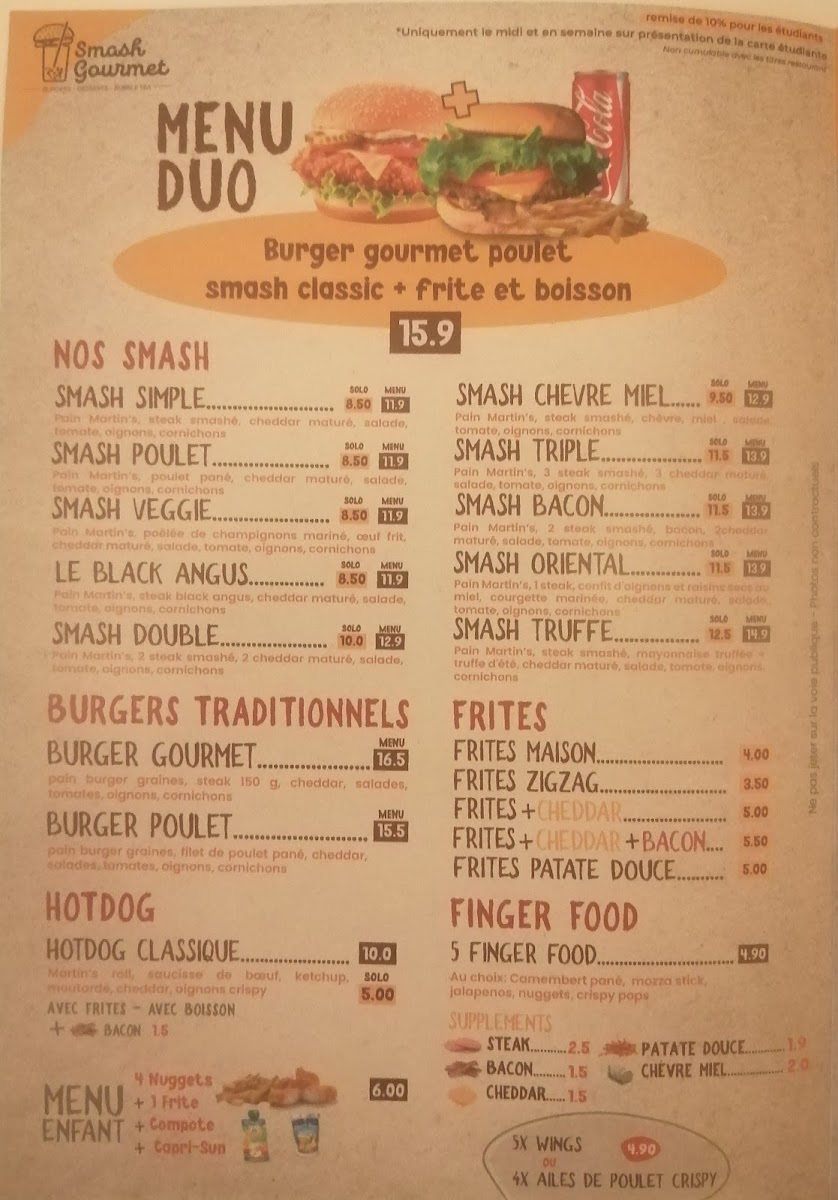 Smash Gourmet Photo Menu 6