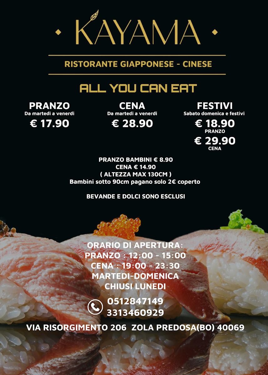 RISTORANTE KAYAMA SUSHI ASIAN FUSION Photo Menu 2