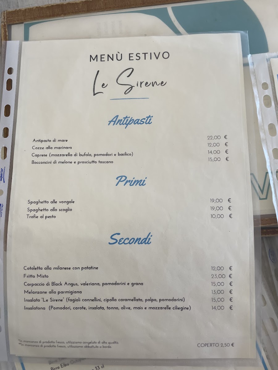 Ristorante Pizzeria Le Sirene Photo Menu 4