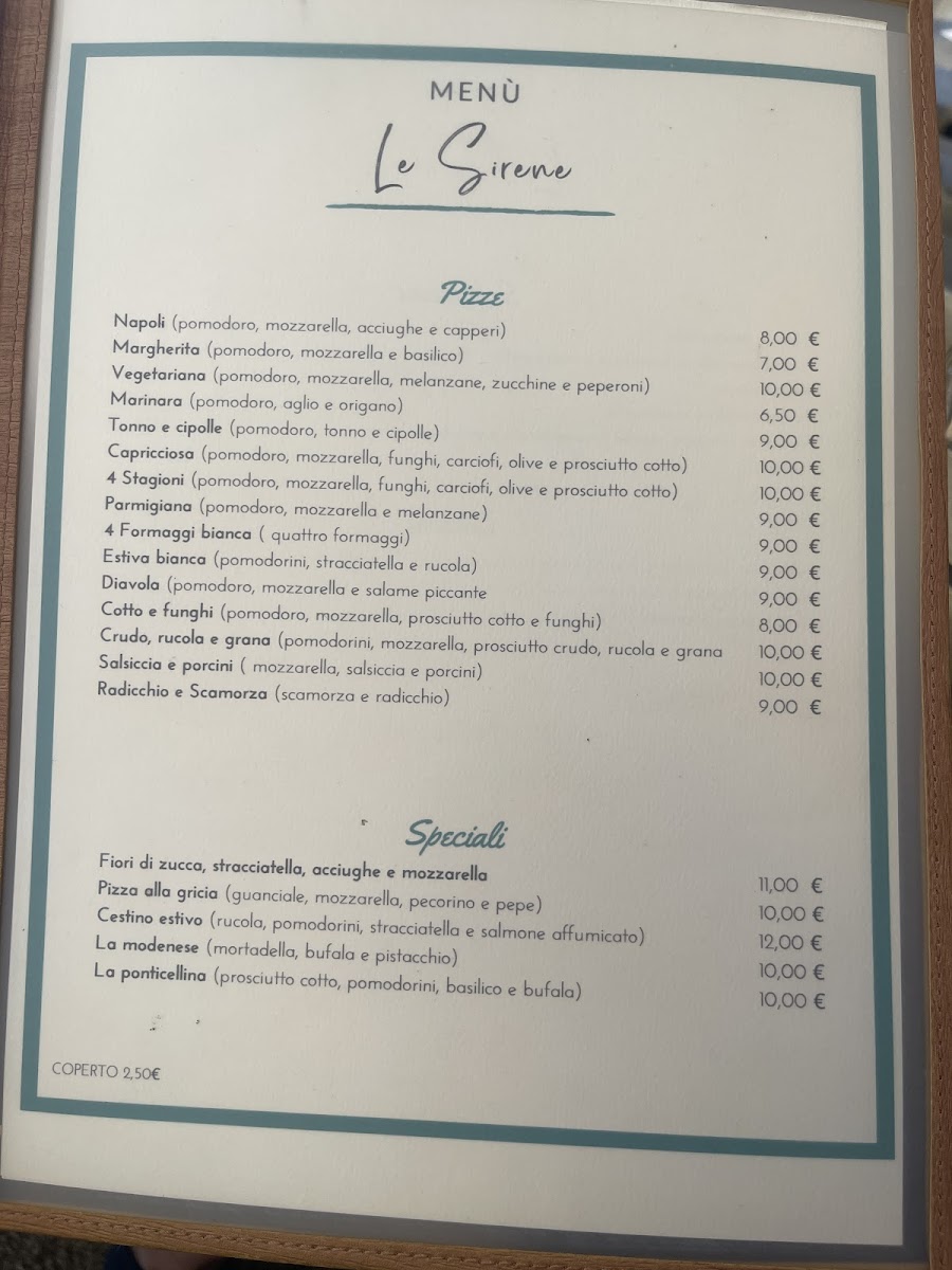 Ristorante Pizzeria Le Sirene Photo Menu 8