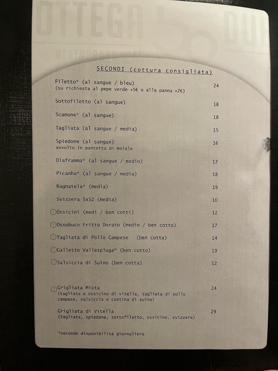 Bottega 50due Photo Menu 3