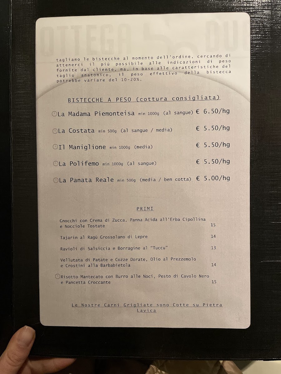 Bottega 50due Photo Menu 5