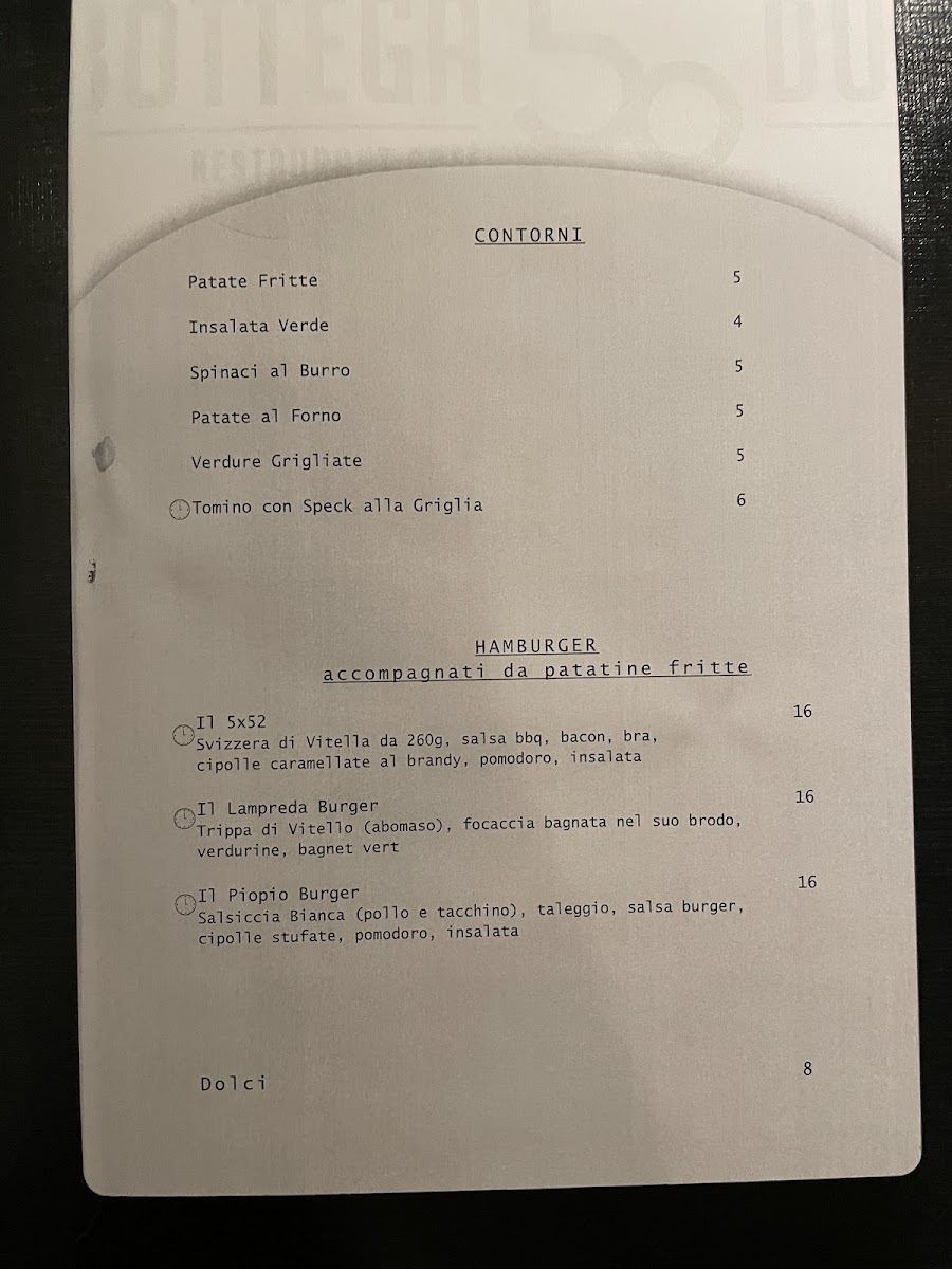 Bottega 50due Photo Menu 6