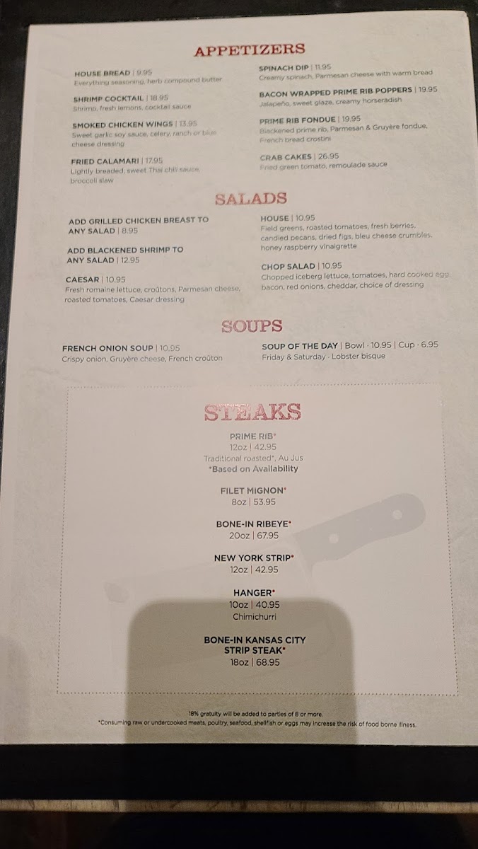 Chop, Block & Brew Photo Menu 1