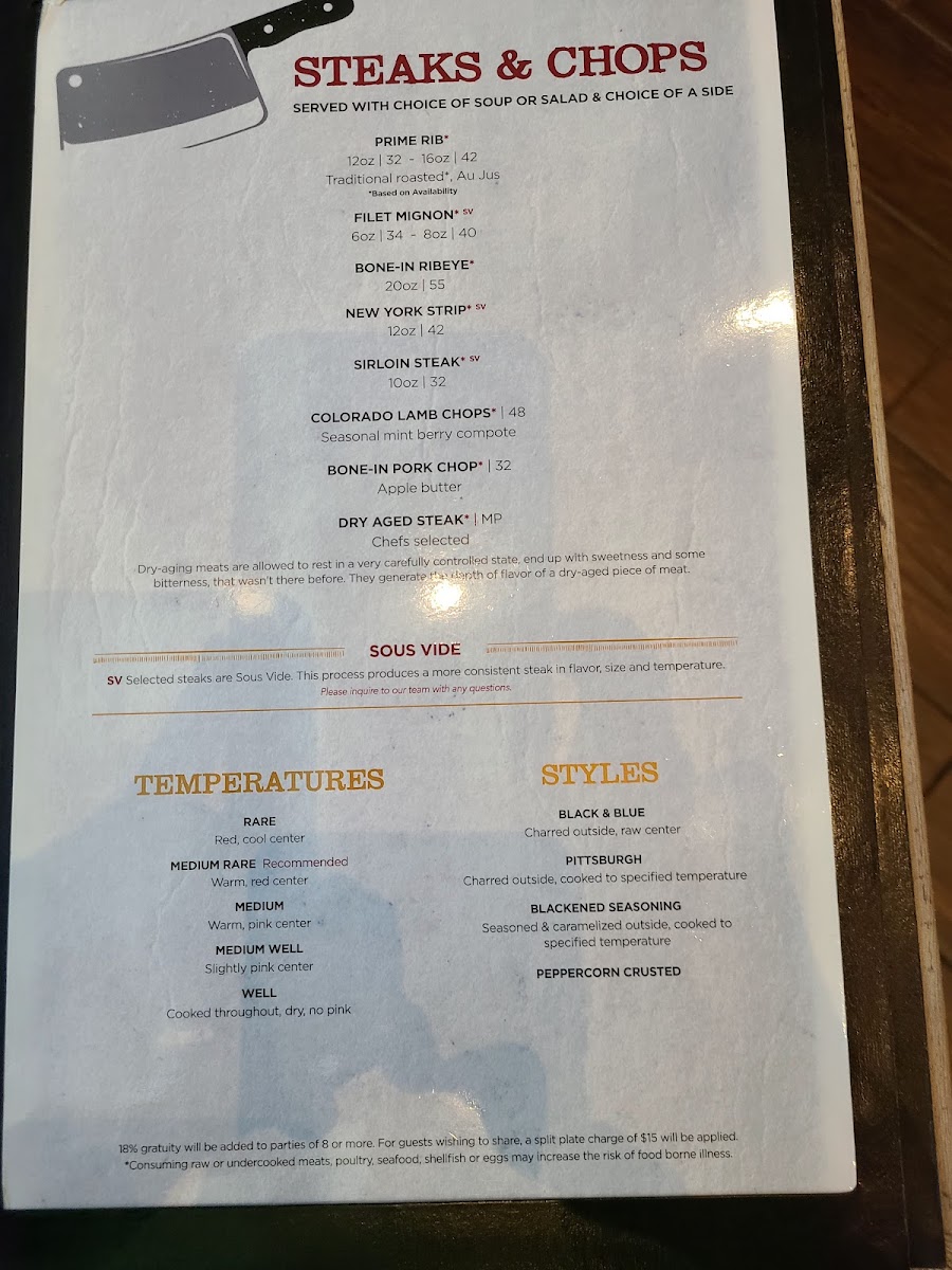 Chop, Block & Brew Photo Menu 10