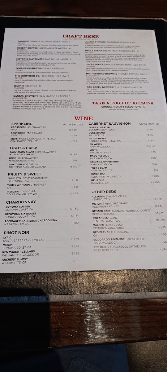 Chop, Block & Brew Photo Menu 6