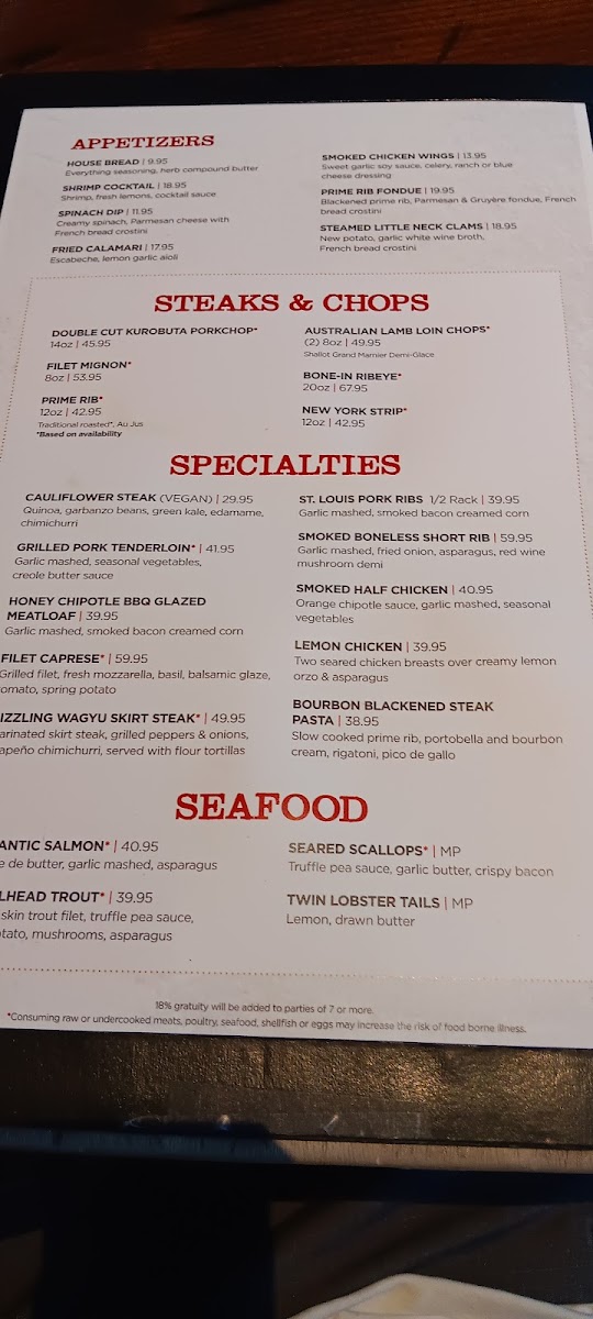 Chop, Block & Brew Photo Menu 7