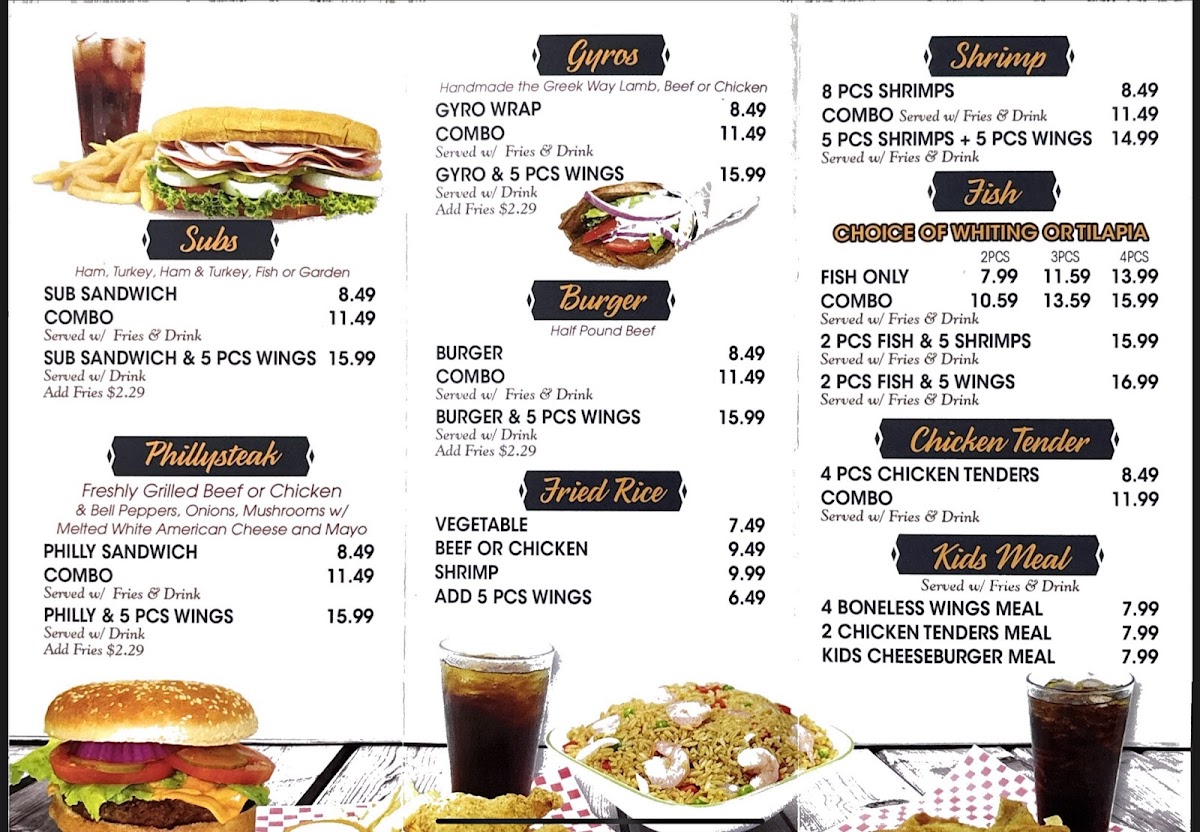 US wings & deli Photo Menu 1