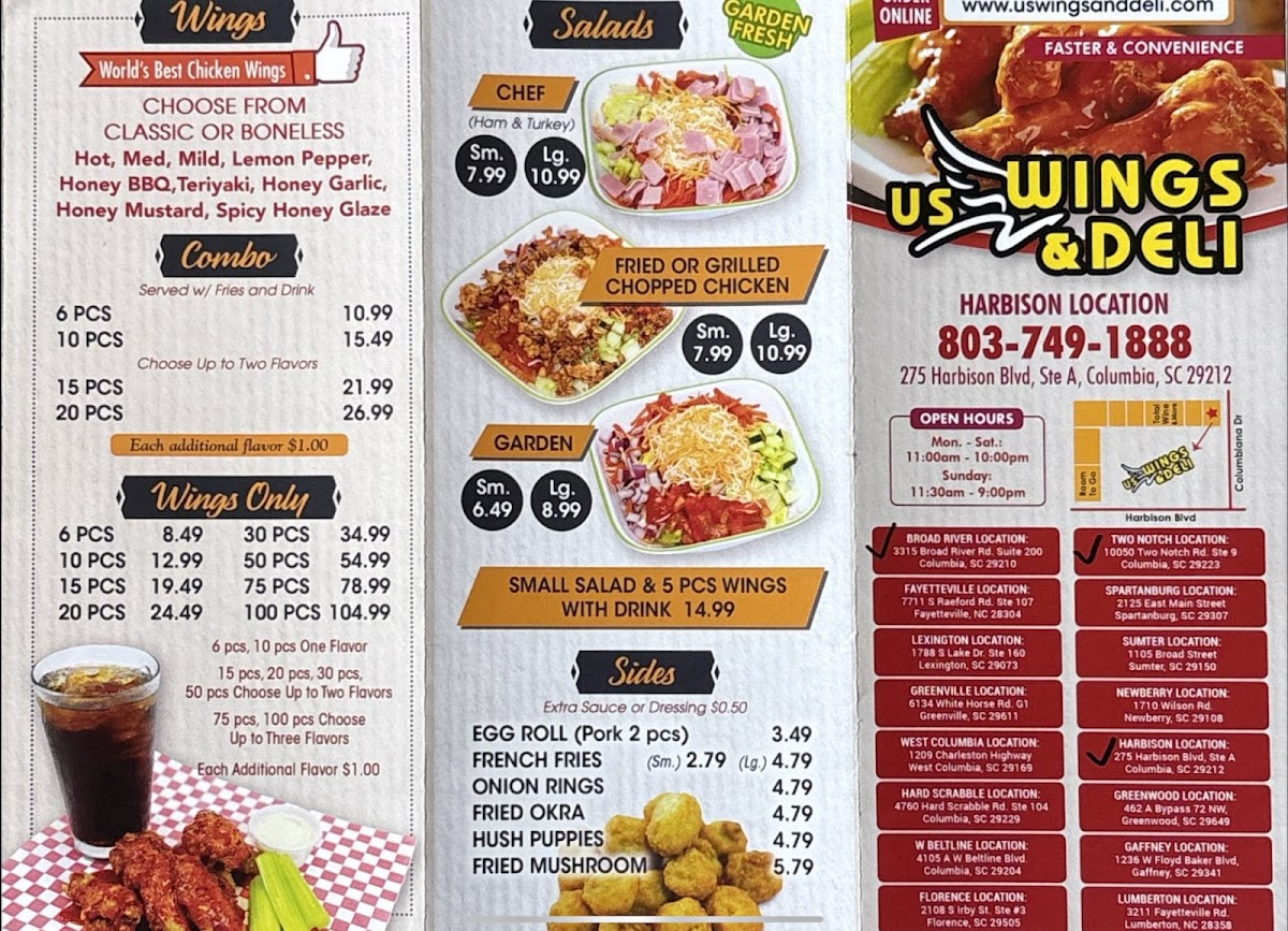 US wings & deli Photo Menu 2