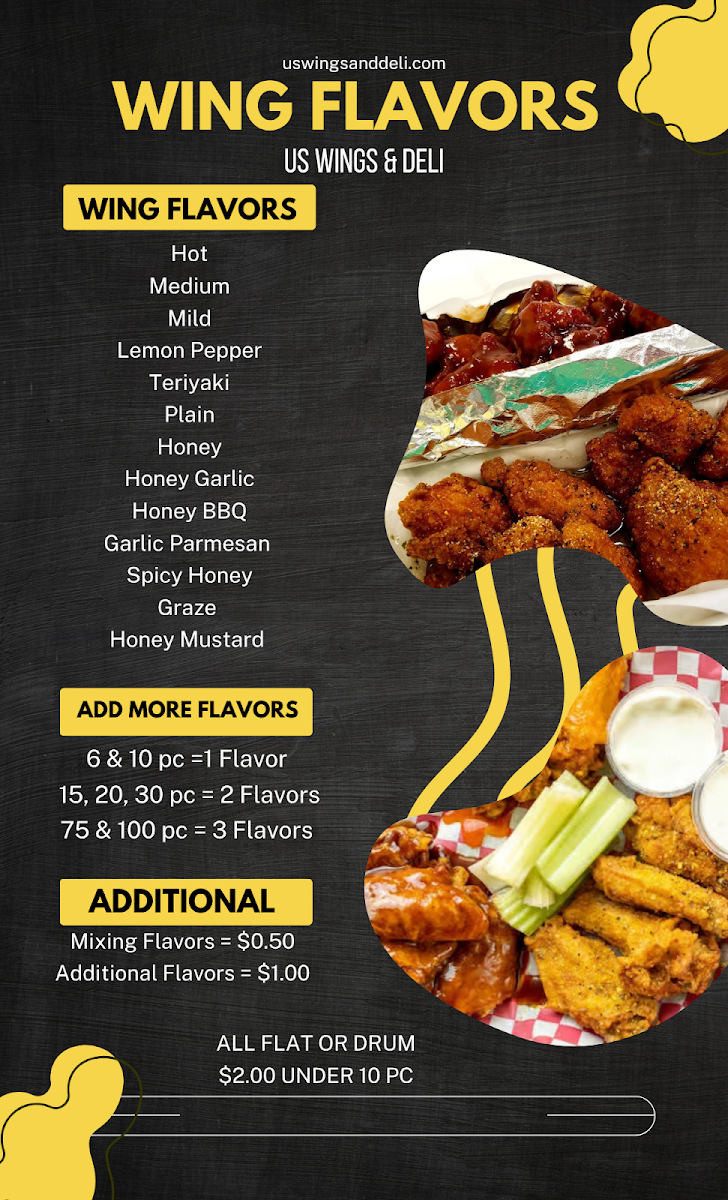 US wings & deli Photo Menu 3