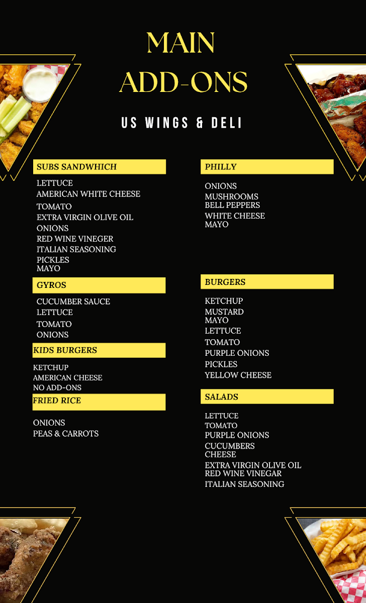 US wings & deli Photo Menu 4