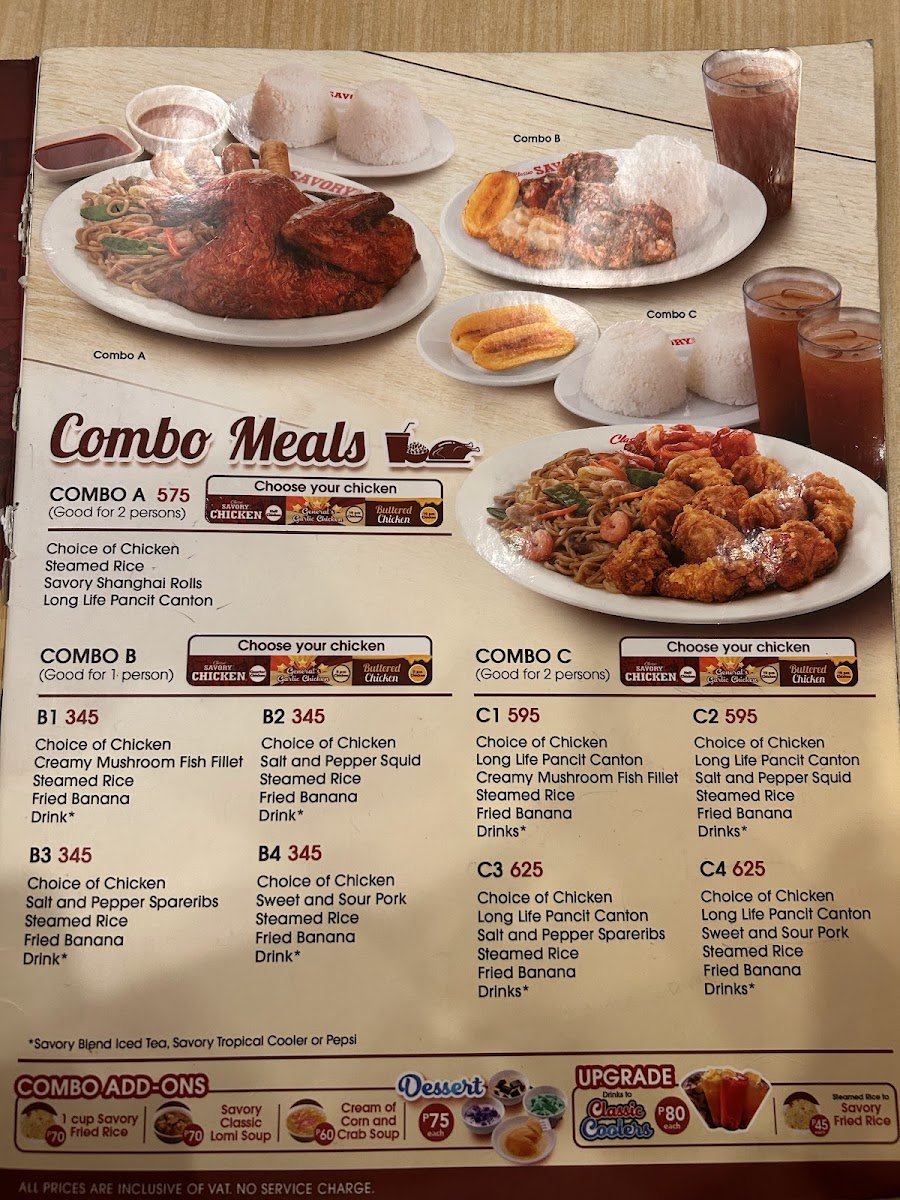 Classic Savory - SM City Baguio Photo Menu 2
